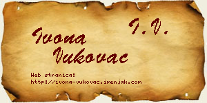 Ivona Vukovac vizit kartica